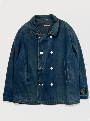 Giacca vintage Stone Island Marina 1984 in denim tg XL (Capo d’archivio)