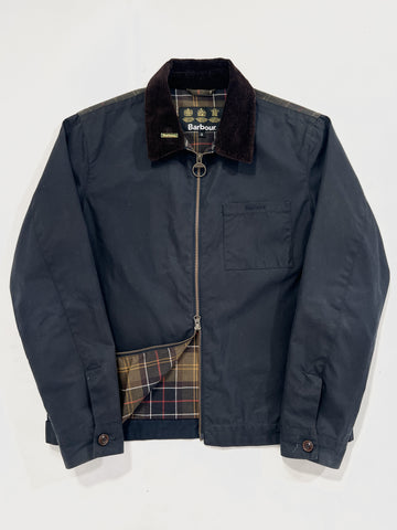 Giacca vintage Barbour blu cerato tg S