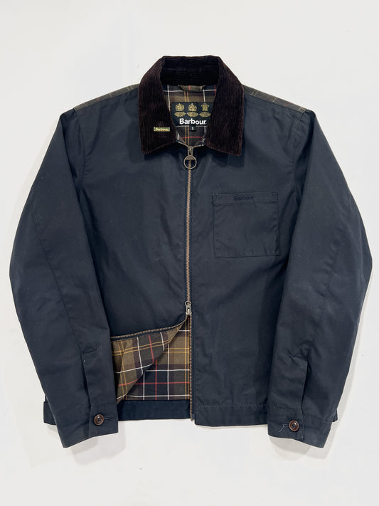 Giacca vintage Barbour blu cerato tg S