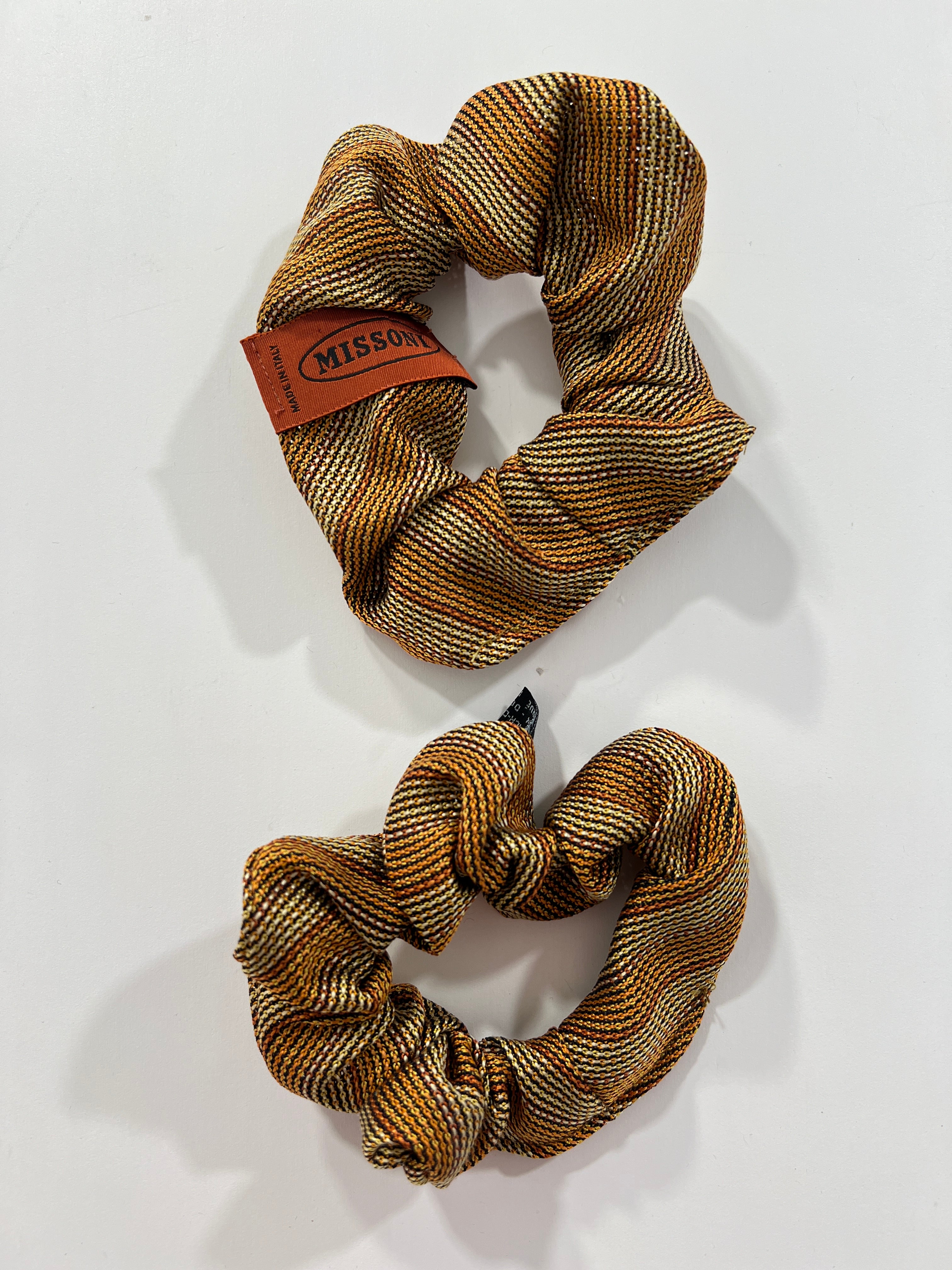 Coppia di Scrunchies vintage Missoni rework