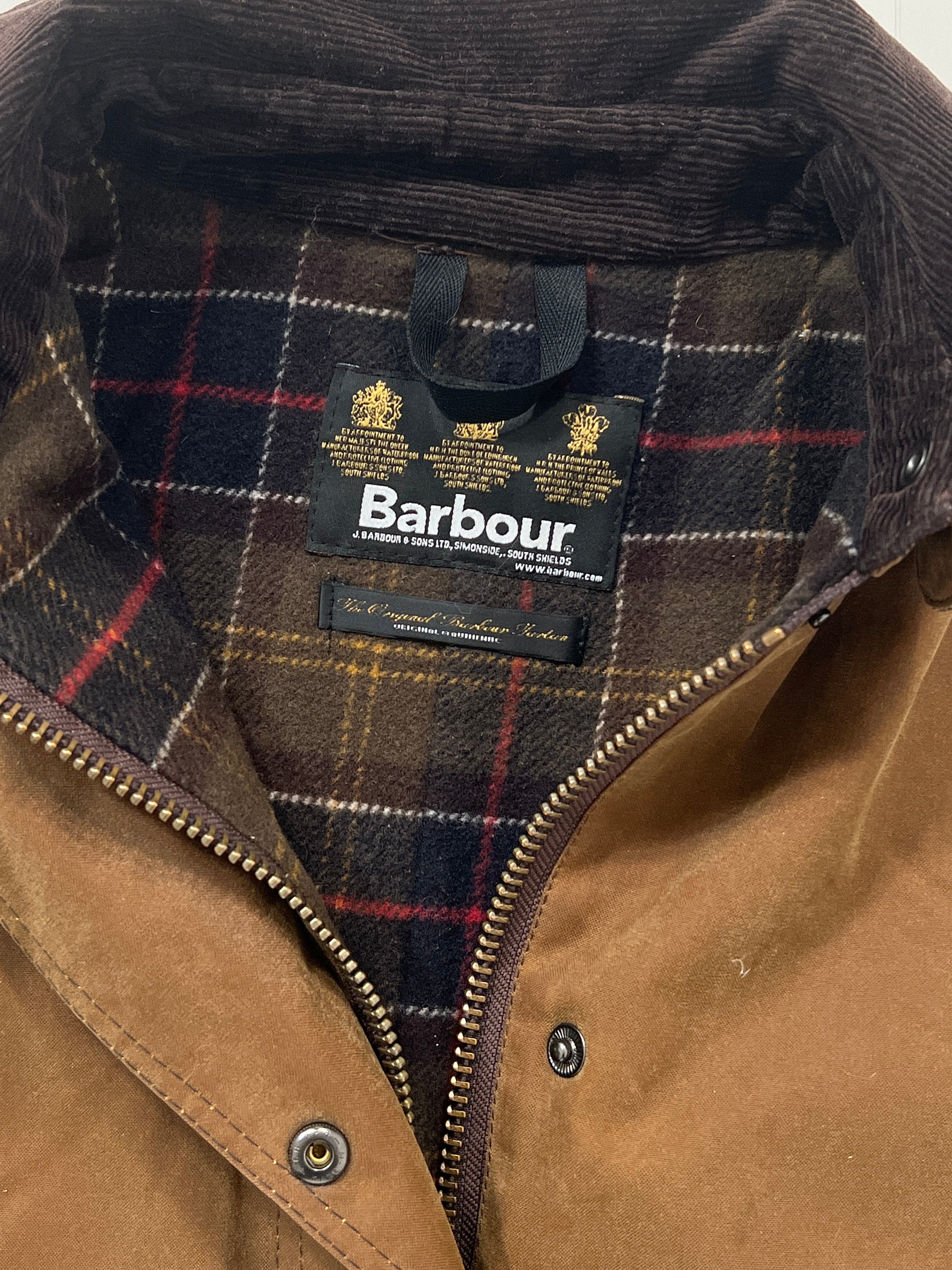 Giacca vintage Barbour nocciola tg M