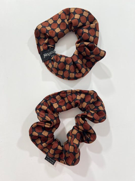 Coppia di Scrunchies vintage YSL rework