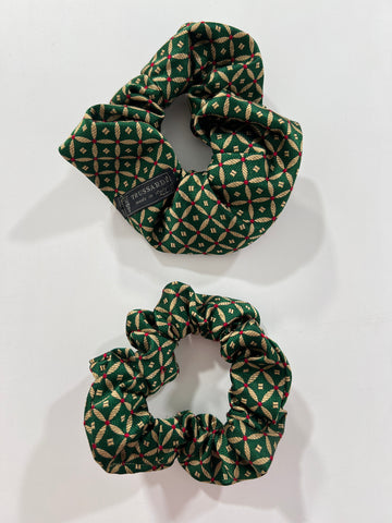 Coppia di Scrunchies vintage Trussardi rework