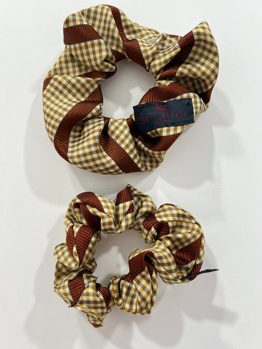 Coppia di Scrunchies vintage Etro rework