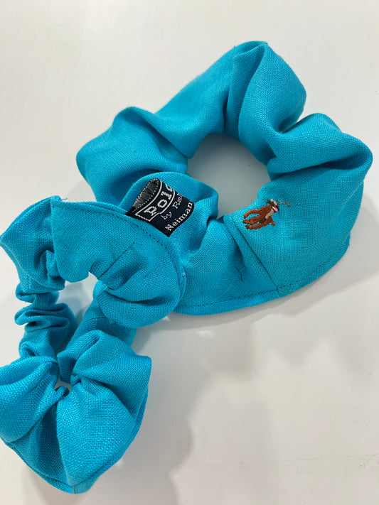 Coppia di Scrunchies vintage Ralph Lauren rework