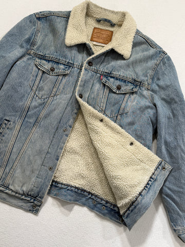 Giacca vintage Levi's Sherpa denim tg XL