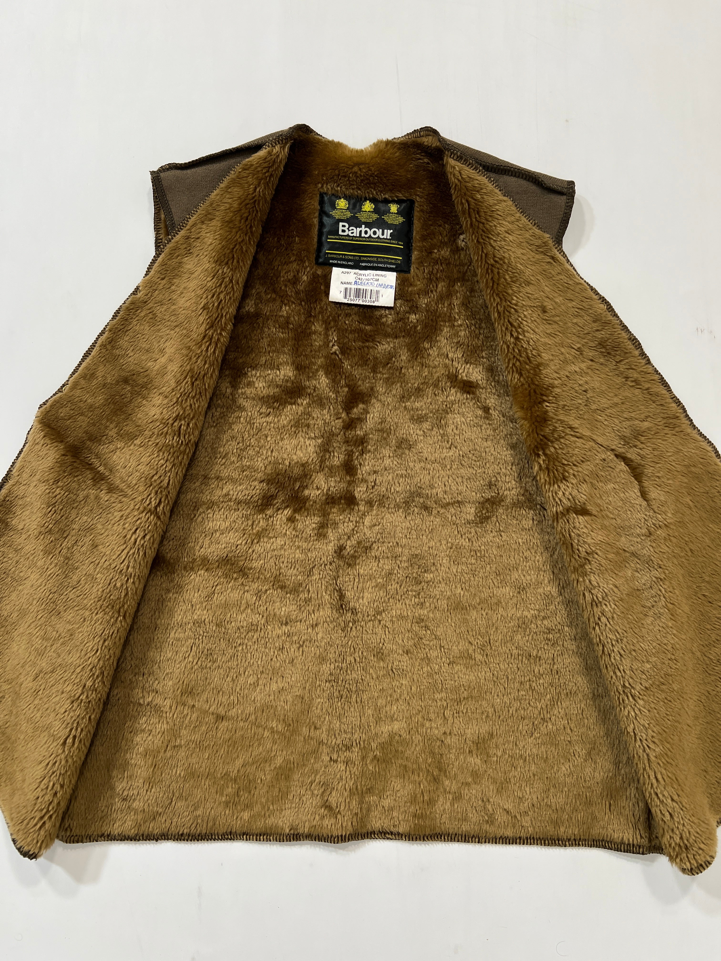 Interno vintage Barbour in pile tg C42