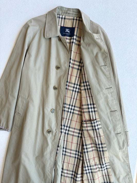 Trench vintage Burberry verde chiaro tg L