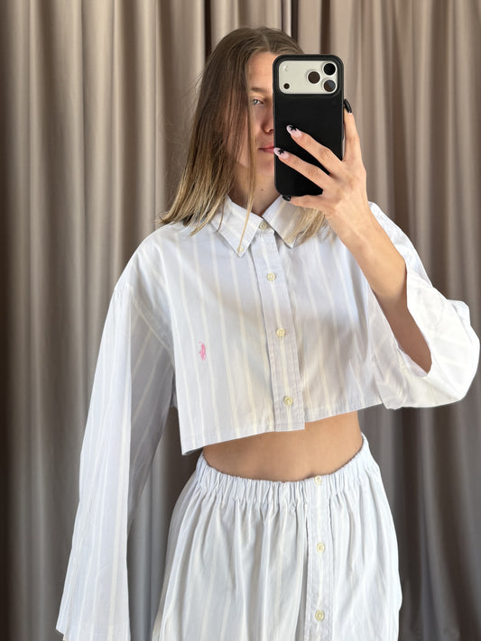 Coordinato vintage Ralph Lauren lilla/bianco tg U