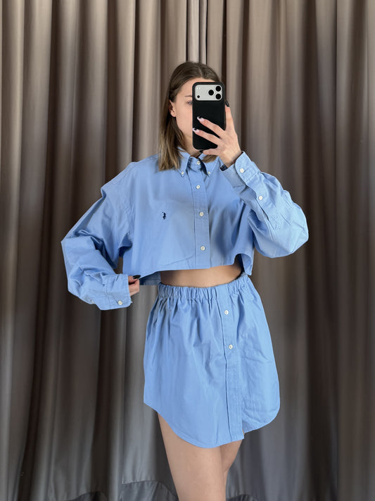 Coordinato vintage Ralph Lauren celeste tg U