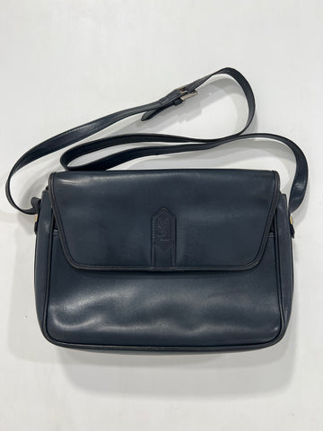 Borsa vintage YSL in pelle blu