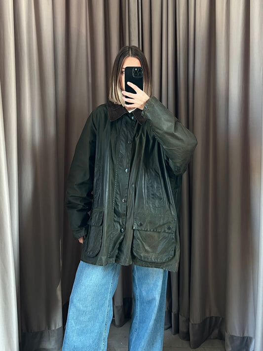 Giacca vintage Barbour Bedale verde tg XL