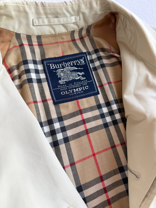 Trench vintage Burberry cotone beige tg M