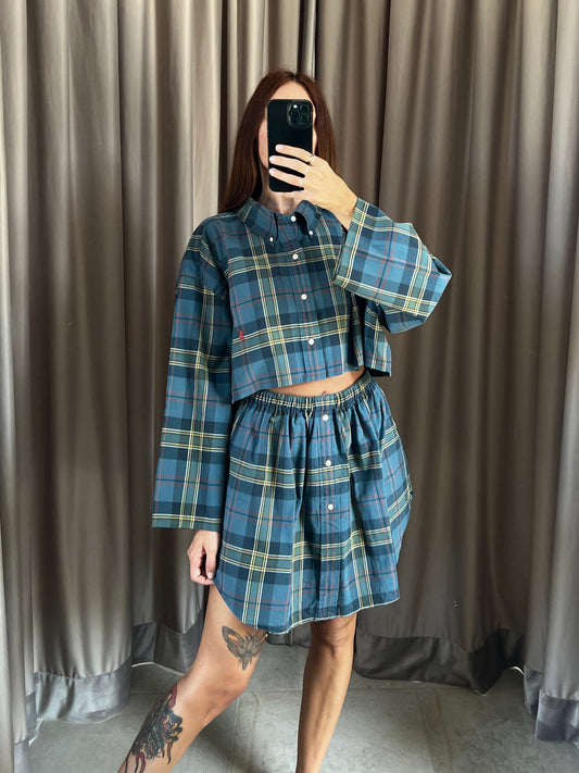 Coordinato vintage Ralph Lauren tartan tg M/L