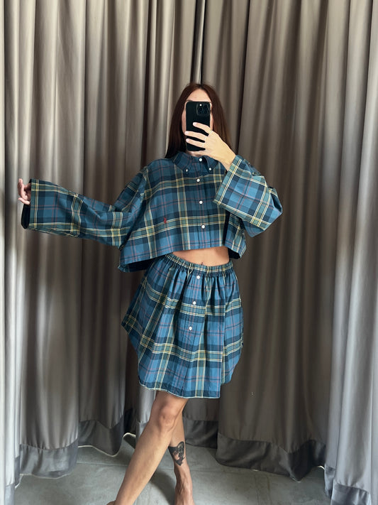 Coordinato vintage Ralph Lauren tartan tg M/L