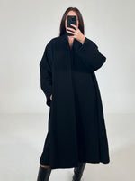 Carica l&#39;immagine nel visualizzatore di Gallery, Cappotto vintage Ferre in lana/cashmere nero tg M
