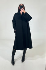 Carica l&#39;immagine nel visualizzatore di Gallery, Cappotto vintage Ferre in lana/cashmere nero tg M
