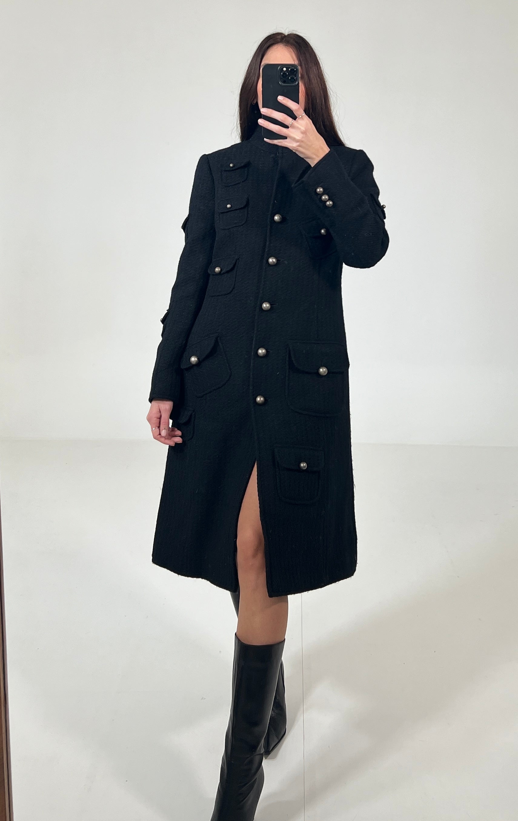 Cappotto vintage Moschino nero tg M