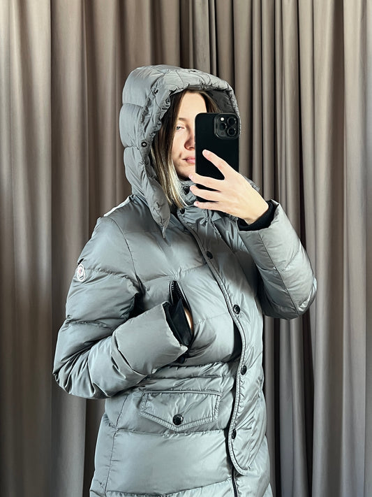 Giacca piumino vintage Moncler grigio tg S