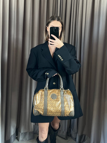 Borsa bauletto vintage Fendi monogram