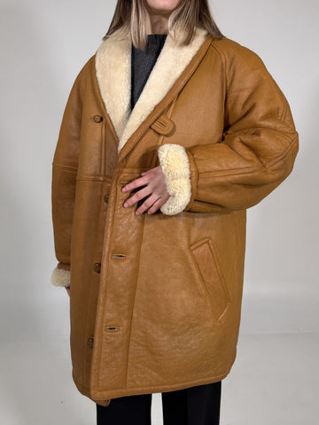 Montone vintage Shearling whisky tg XL
