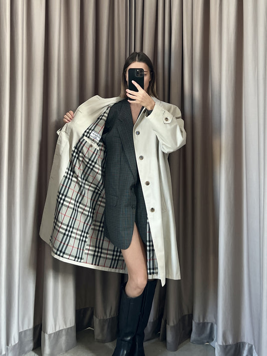 Trench vintage YSL beige chiaro tg 48