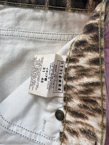 Jeans vintage Cavalli leoaprdo e rosa tg 46