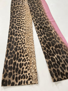 Jeans vintage Cavalli leoaprdo e rosa tg 46