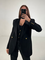 Carica l&#39;immagine nel visualizzatore di Gallery, Blazer &amp; gilet vintage C. Pignatelli nero tg M
