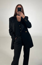 Carica l&#39;immagine nel visualizzatore di Gallery, Blazer &amp; gilet vintage C. Pignatelli nero tg M
