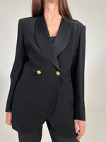 Carica l&#39;immagine nel visualizzatore di Gallery, Blazer &amp; gilet vintage C. Pignatelli nero tg M
