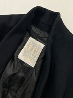 Carica l&#39;immagine nel visualizzatore di Gallery, Cappotto vintage Ferre in lana/cashmere nero tg M
