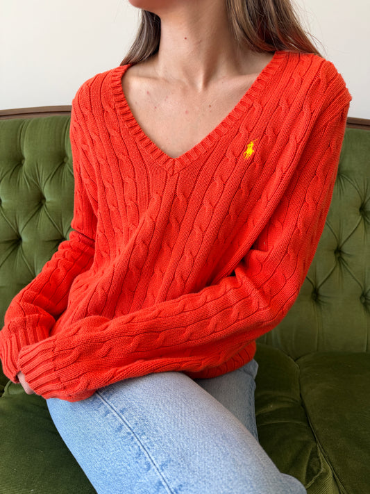 Maglia vintage Ralph Lauren cotone a treccia tg L