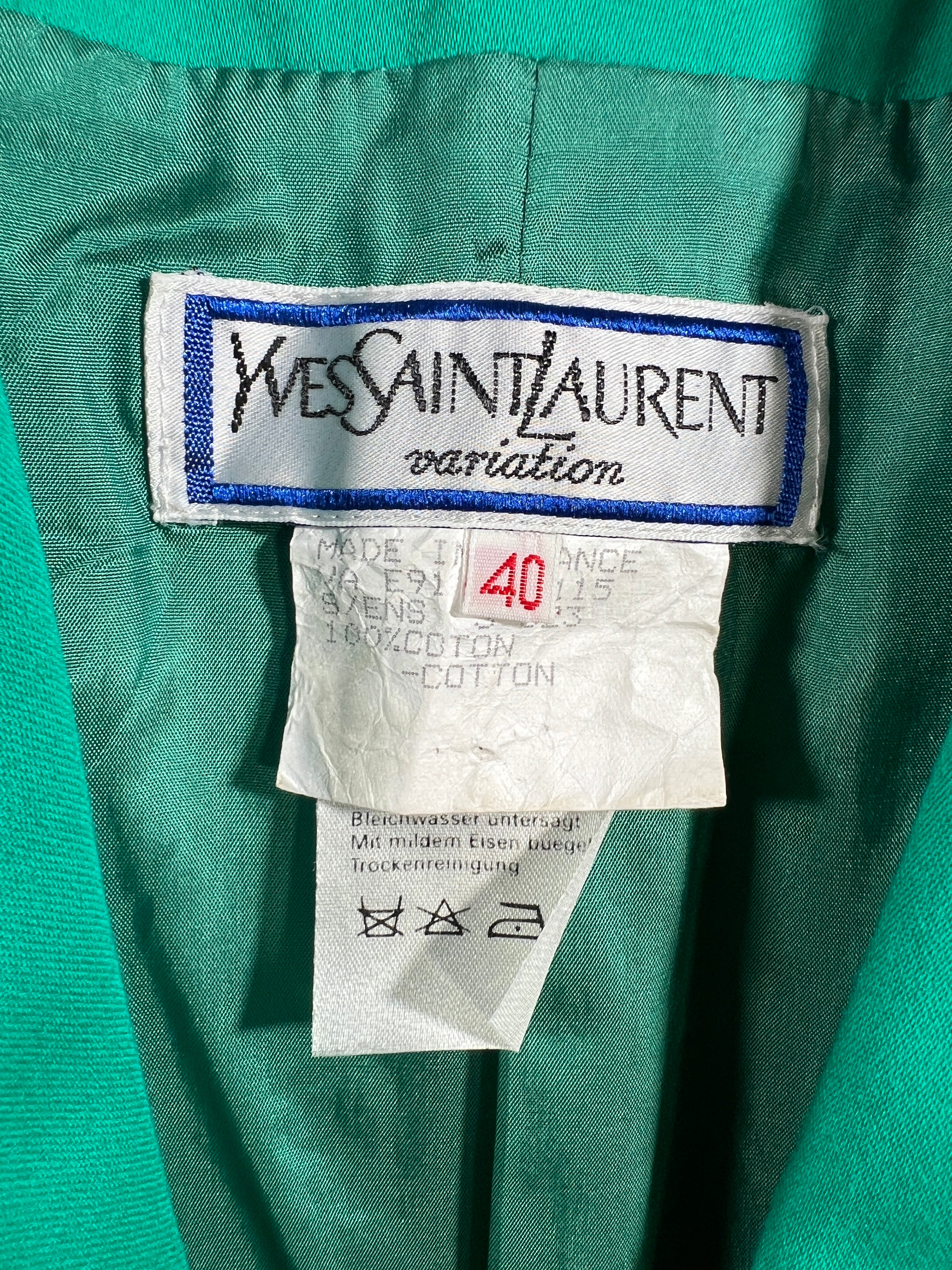 Blazer vintage YSL verde tg 40