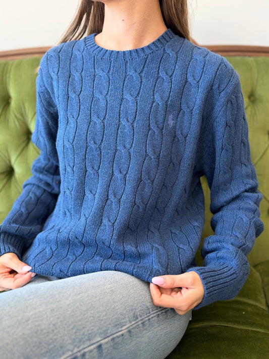 Maglia vintage Ralph Lauren cotone a treccia tg M