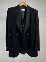 Carica l&#39;immagine nel visualizzatore di Gallery, Blazer &amp; gilet vintage C. Pignatelli nero tg M
