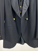 Carica l&#39;immagine nel visualizzatore di Gallery, Blazer &amp; gilet vintage C. Pignatelli nero tg M
