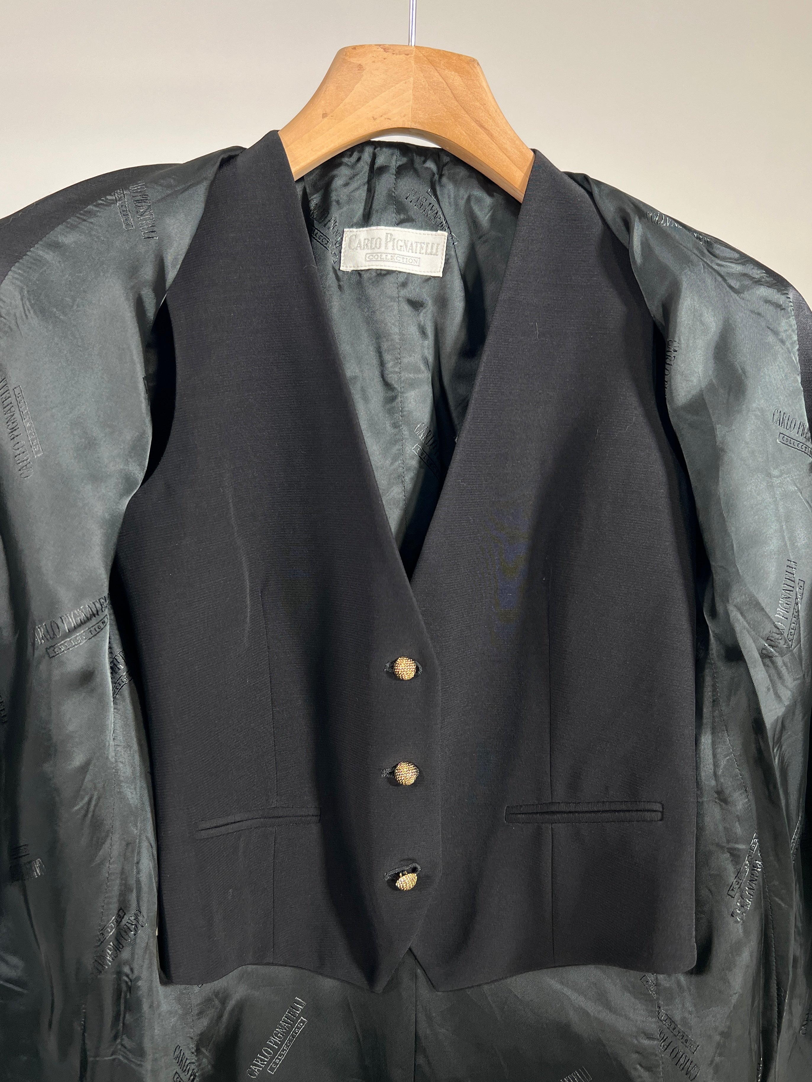 Blazer & gilet vintage C. Pignatelli nero tg M