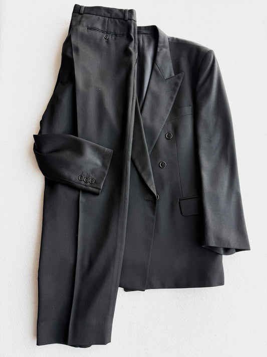 Abito vintage Pierre Cardin nero doppiopetto tg XL