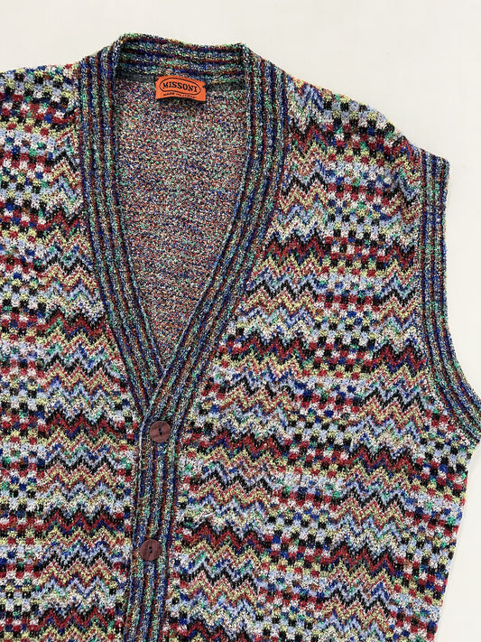 Gilet vintage Missoni multicolor tg XL