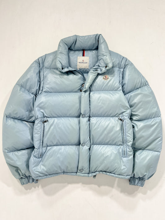 Giacca vintage Moncler Grenoble celeste tg L