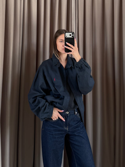 Giacca Harrington vintage Ralph Lauren blu tg M/L