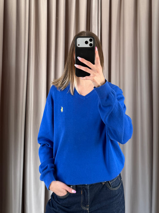 Maglia vintage Ralph Lauren blu tg S/M