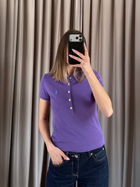 Polo vintage Ralph Lauren viola tg S
