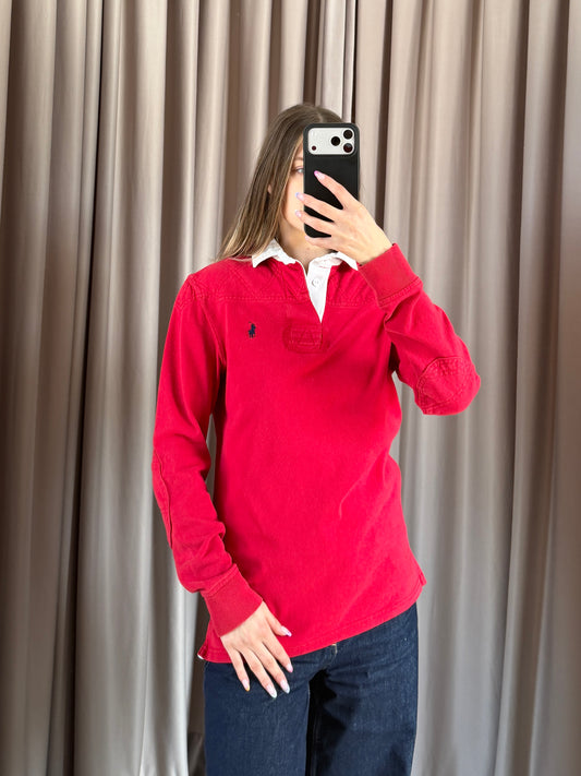 Polo vintage Ralph Lauren rosso tg S
