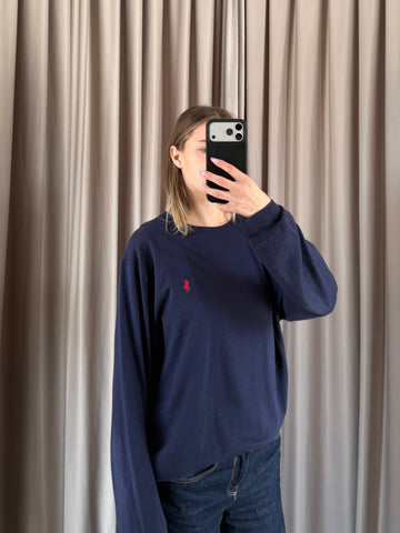 Maglia vintage Ralph Lauren blu cotone tg L