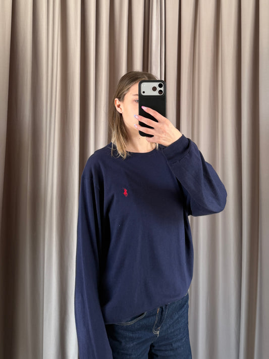 Maglia vintage Ralph Lauren blu cotone tg L