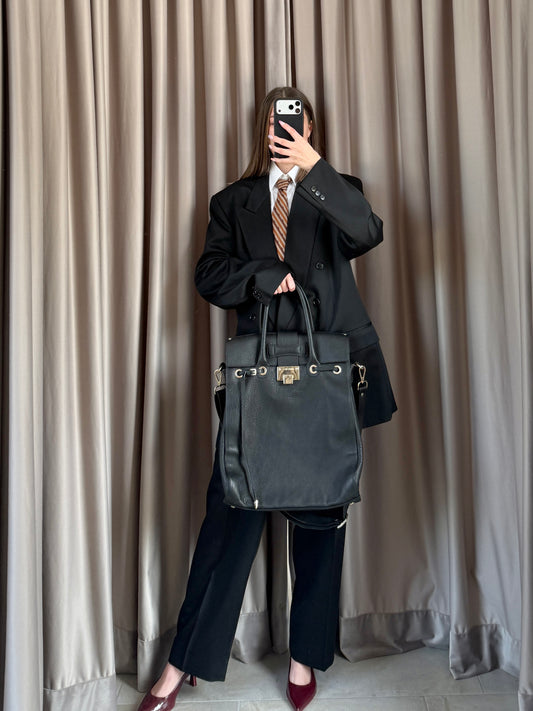 Borsa vintage JIMMY CHOO pelle nero