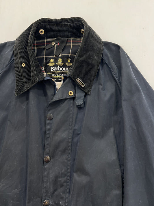 Giacca vintage Barbour Beaufort blu tg L