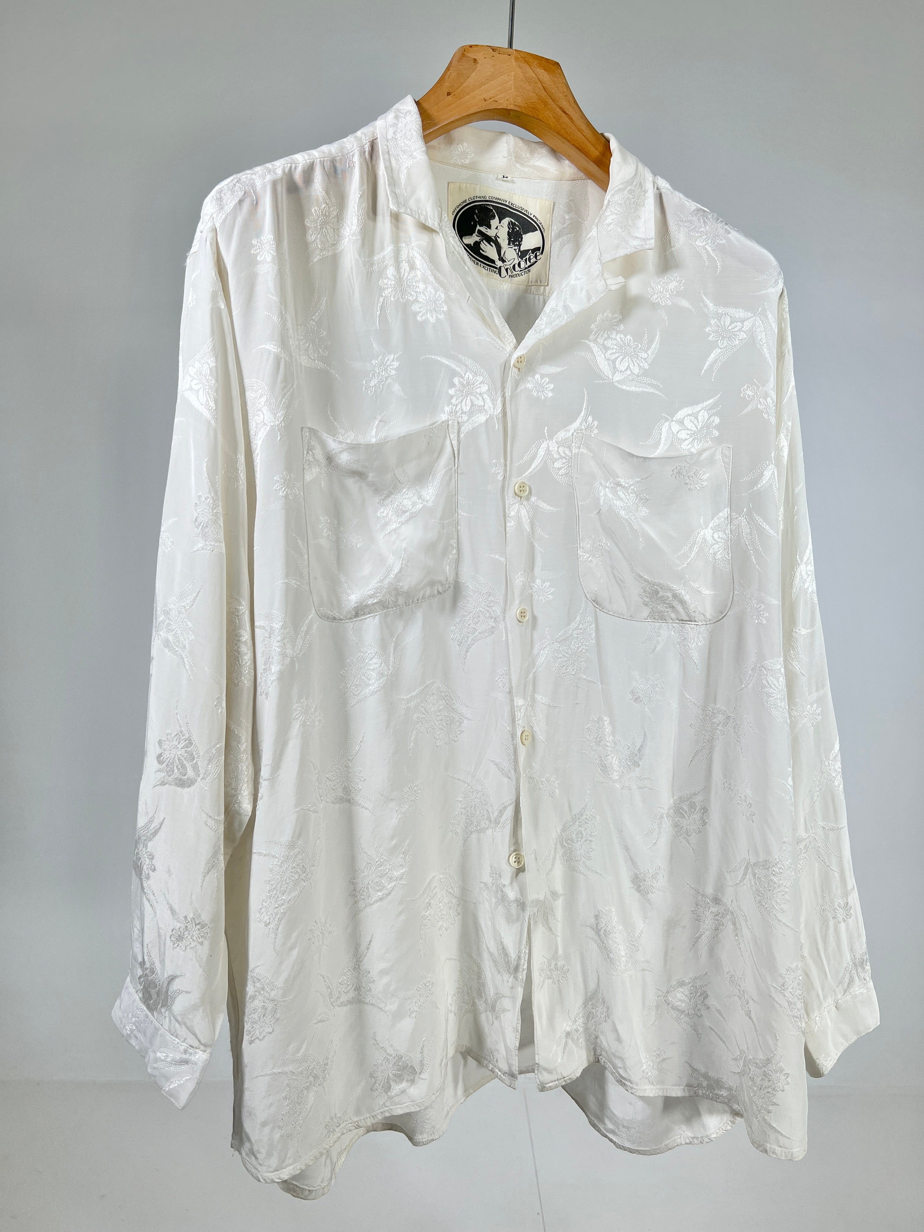 Camicia vintage fantasia seta tg L